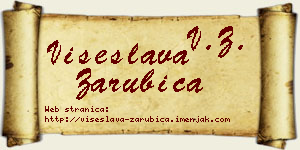 Višeslava Zarubica vizit kartica